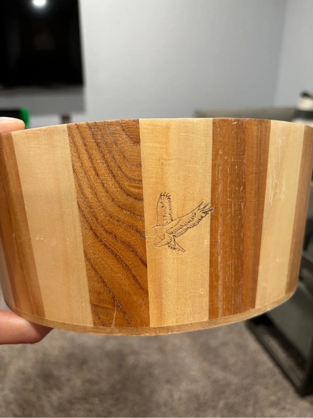 Wooden Salad Bowl with 2 Servers